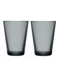 Iittala GLAS MÖRKGRÅ 40 CL 2 ST Mörkgrå