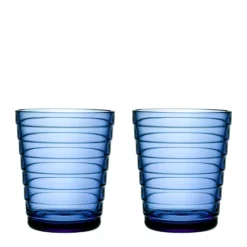 Iittala Aino Aalto Glas 22 Cl 2-pack Ultramarinblå