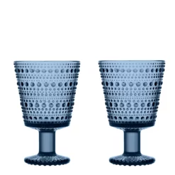 Iittala Kastehelmi Glas På Fot 2-pack Regn