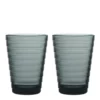 Iittala Aino Aalto Glas 33 Cl 2-pack Mörkgrå