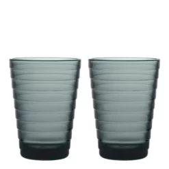 Iittala Aino Aalto Glas 33 Cl 2-pack Mörkgrå