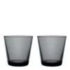 Iittala Kartio Glas 21 Cl 2-pack Mörkgrå