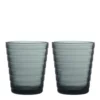 Iittala Aino Aalto Glas 22 Cl 2-pack Mörkgrå